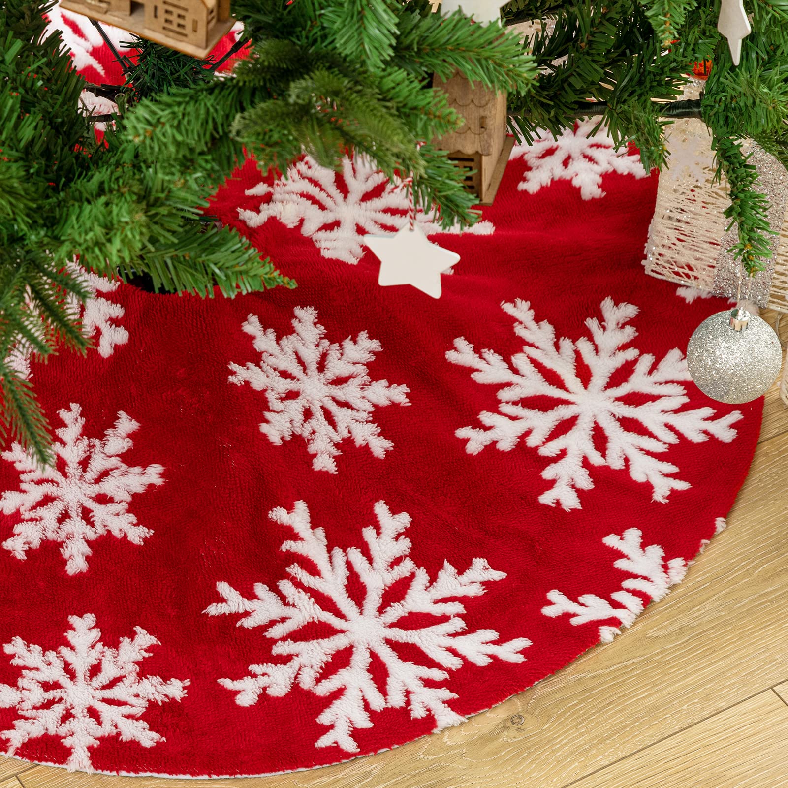 Foto 1 | Falda Para Árbol De Navidad Hblife, 90 Cm, Doble Capa, Cachemir - Venta Internacional.