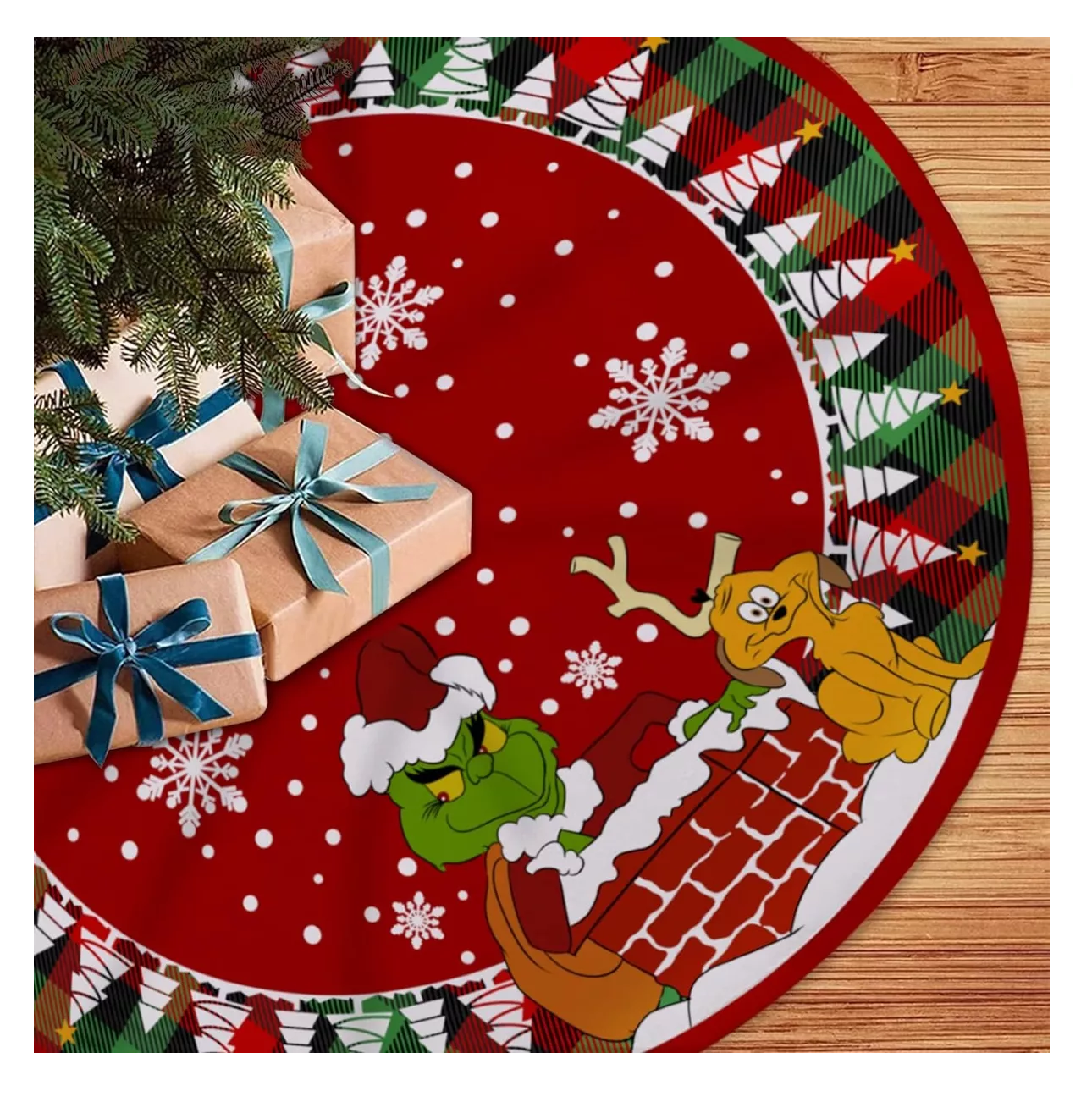 Foto 4 pulgar | Falda Para Pie De Arbol Colorido Decoración, Cubierta Del Árbol Navidad