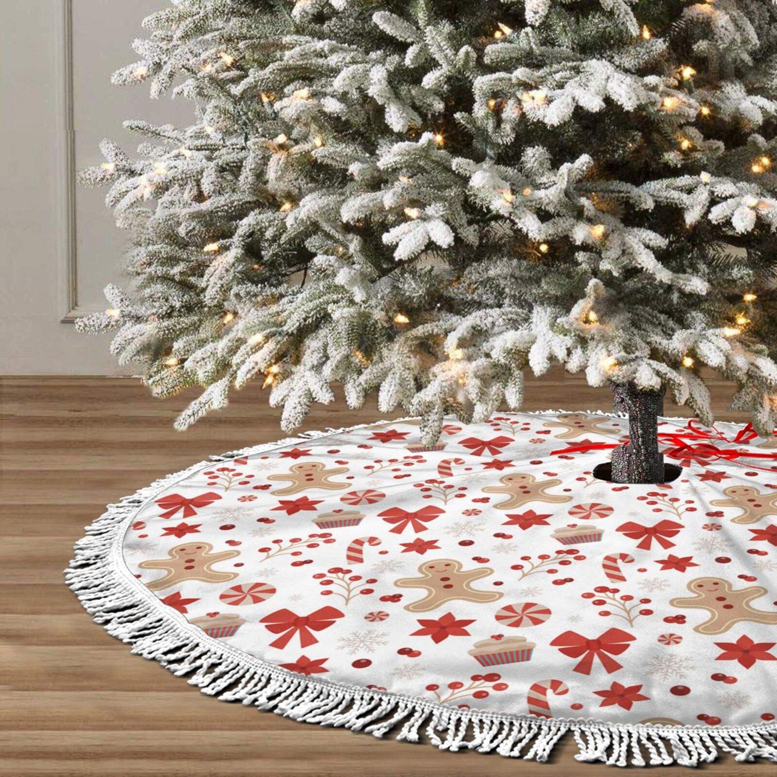 Foto 4 pulgar | Falda para Árbol de Navidad Freehotu Gingerbread Man 30 Pulgadas - Venta Internacional