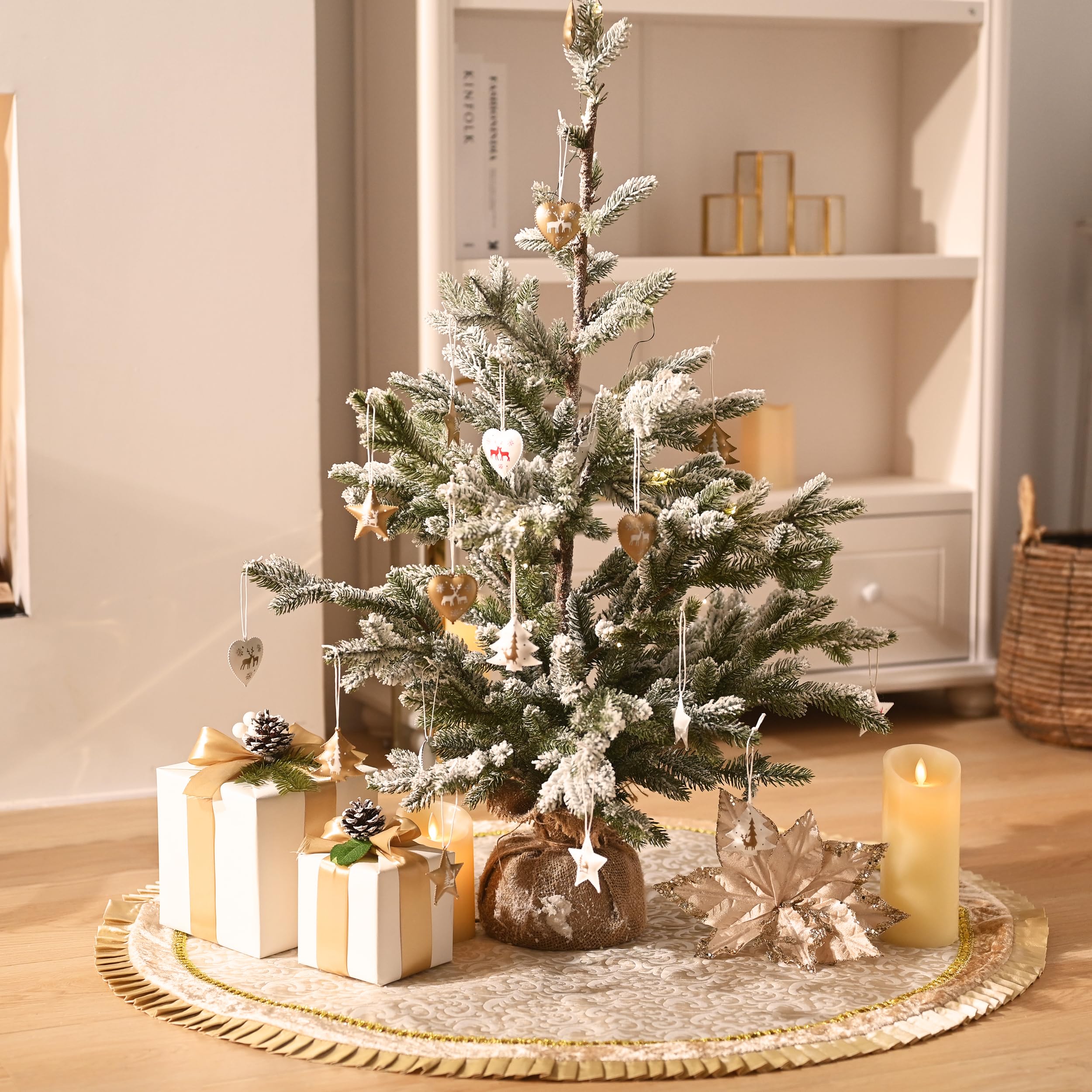 Foto 2 pulgar | Falda para Árbol de Navidad Valery Madelyn Blanco 120 cm - Venta Internacional
