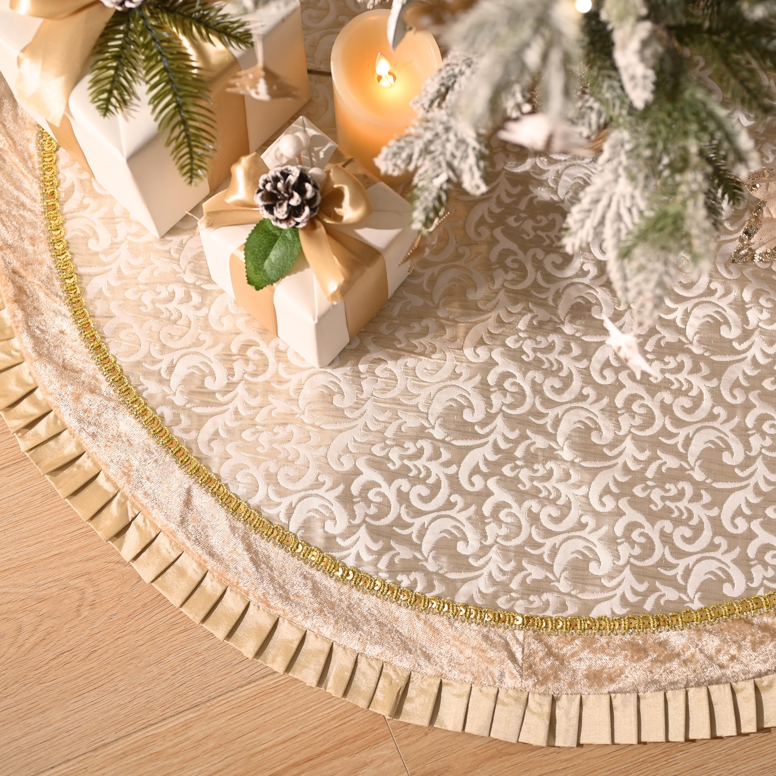 Foto 3 | Falda para Árbol de Navidad Valery Madelyn Blanco 120 cm - Venta Internacional