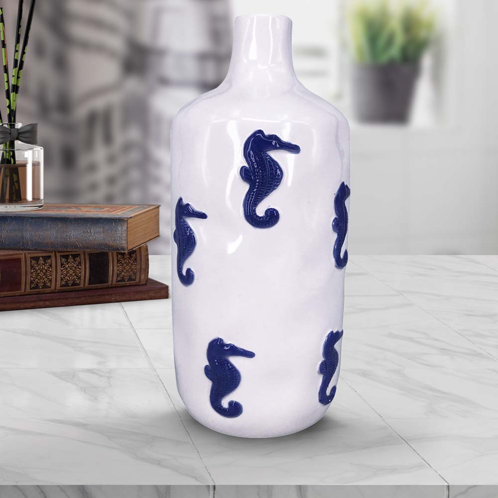 Foto 4 pulgar | Jarrón Decorativo Kyuden Home Djf-3526 color Blanco
