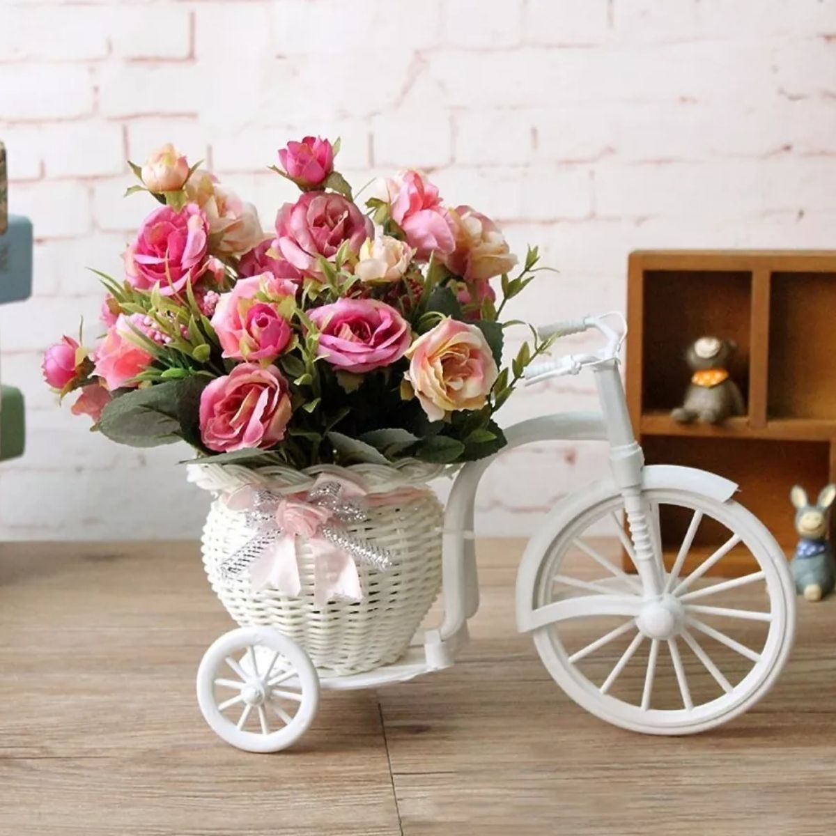 Foto 4 pulgar | Florero Decorativo Para Flores Tipo Bicicleta Vintage