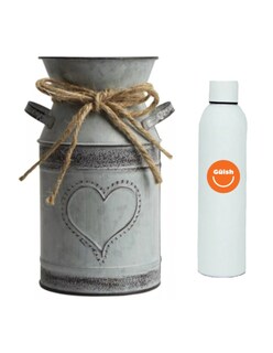Foto 1 | Jarrón Galvanizado de Lata De Leche + Termo de Agua de Regalo Güish
