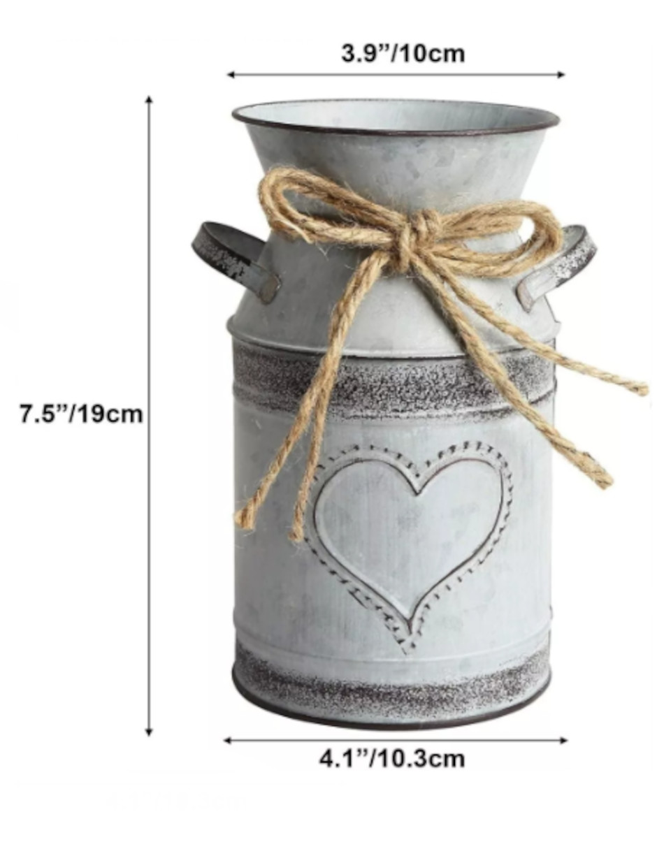 Foto 4 pulgar | Jarrón Galvanizado de Lata De Leche + Termo de Agua de Regalo Güish