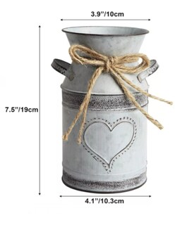 Foto 3 | Jarrón Galvanizado de Lata De Leche + Termo de Agua de Regalo Güish