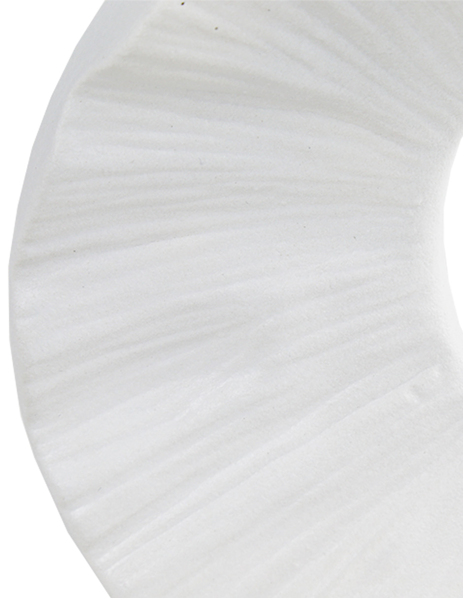 Foto 7 | Jarrón en Forma de Media Luna Blanca Florero de Cerámica Decorativo Simple y Elegante para Hogar u Oficina