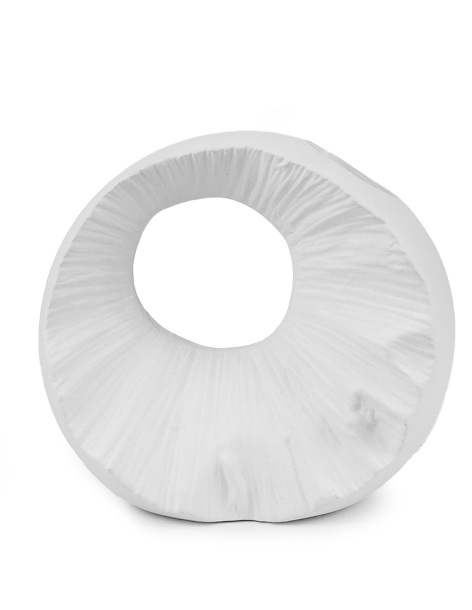 Foto 2 pulgar | Jarrón Decorativo de Cerámica Circular Blanco con Textura Florero Moderno Boho para Sala Dormitorio u Oficina I