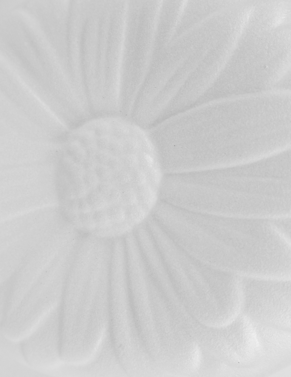 Foto 6 pulgar | Jarrón Blanco De Cerámica Con Flor Y Acabado Granulado
