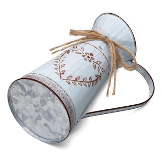 Foto 3 | Jarrón De Metal Galvanizado Para Flores Estilo Vintage Eo Safe Imports Esi-19460 Blanco