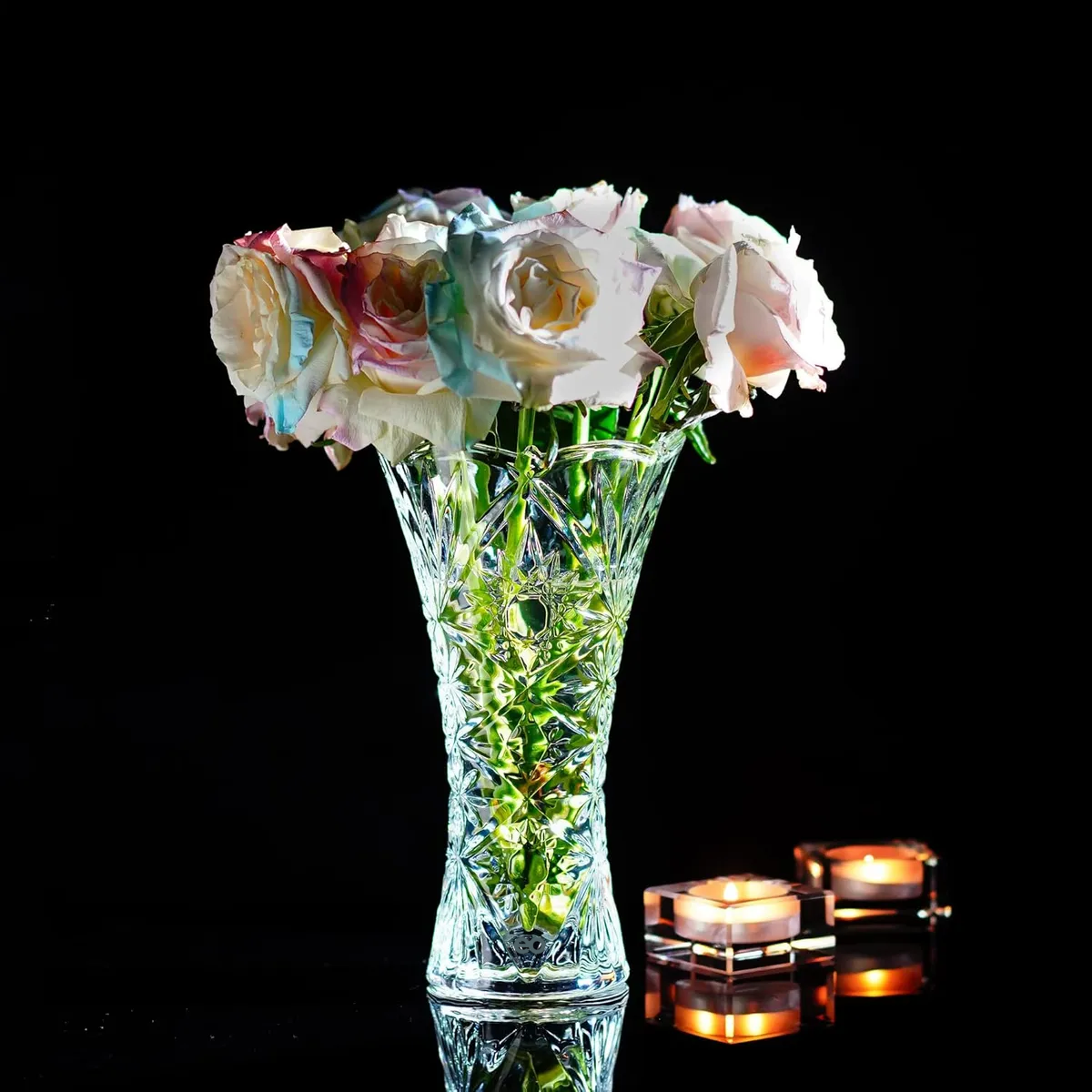 Foto 5 pulgar | Floreros De Cristal Jarron Vidrio Adornos Decoracion 19*12cm Eo Safe Imports Esi-19459 Transparente