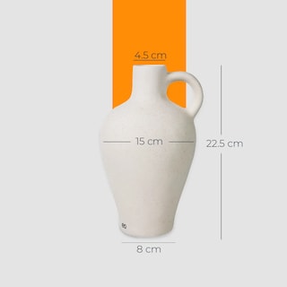 Foto 4 | Florero Decorativo De Cerámica Jarrón Eo Safe Imports Esi-19457 Blanco