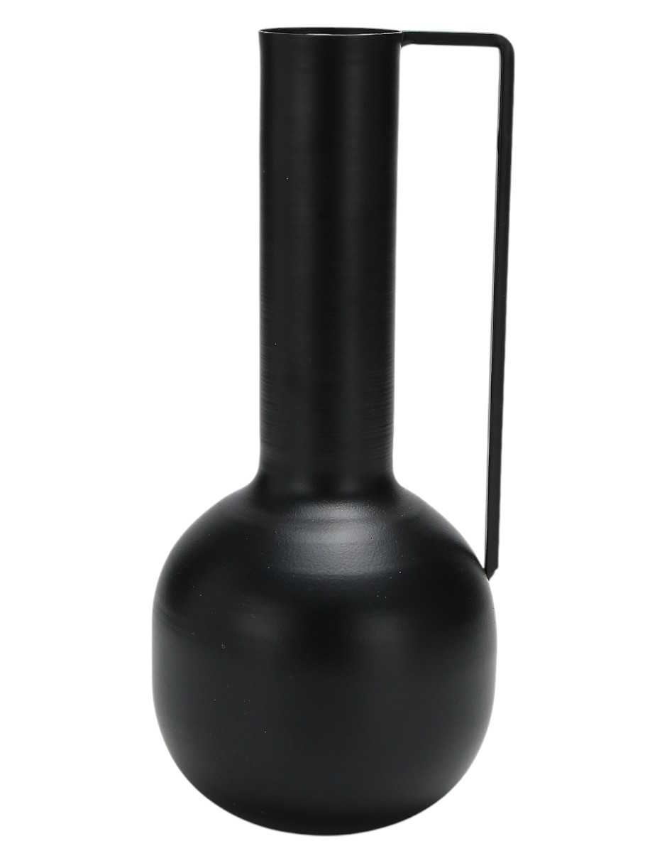Foto 2 pulgar | Jarron Zense Redondo Alexis De Metal Color Negro
