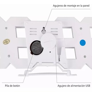 Foto 2 | Reloj Digital 3D con Alarma Malubero color Blanco
