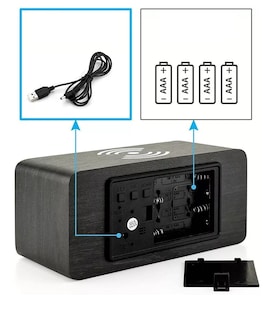 Foto 5 | Reloj Despertador Digital Led Belug con Carga Inalámbrico color Negro