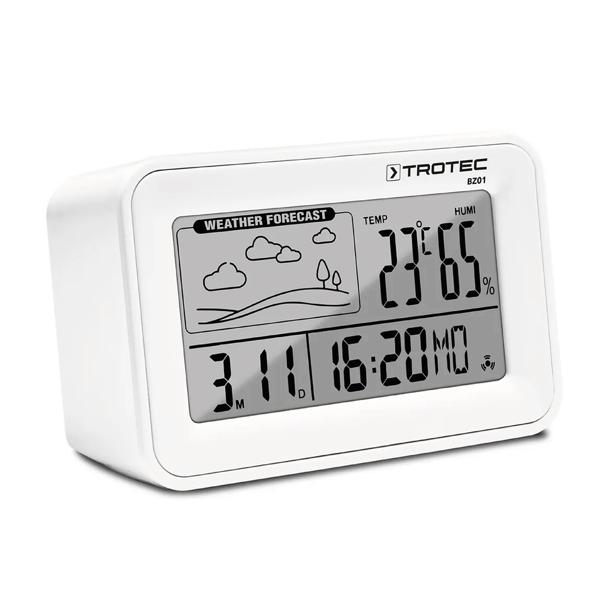 Foto 2 pulgar | Reloj Digital Detector de Humedad y Ambiente Despertador Calendario Trotec