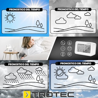 Foto 2 | Reloj Digital Detector de Humedad y Ambiente Despertador Calendario Trotec
