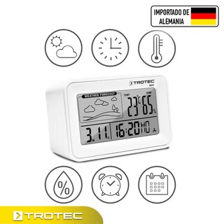 Foto 3 | Reloj Digital Detector de Humedad y Ambiente Despertador Calendario Trotec
