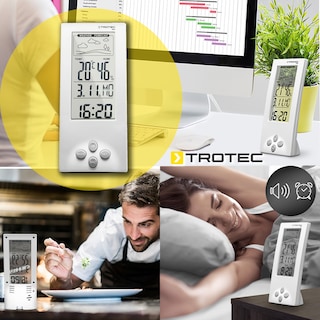 Foto 4 | Reloj Despertador Transparente Digital de Escritorio 4 en 1 con Estación Meteorológica Bz06 Trotec