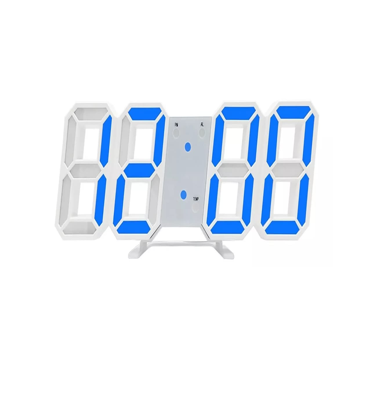 Reloj Alarma Digital 3d De Pared Led Multifuncional Blanco $509