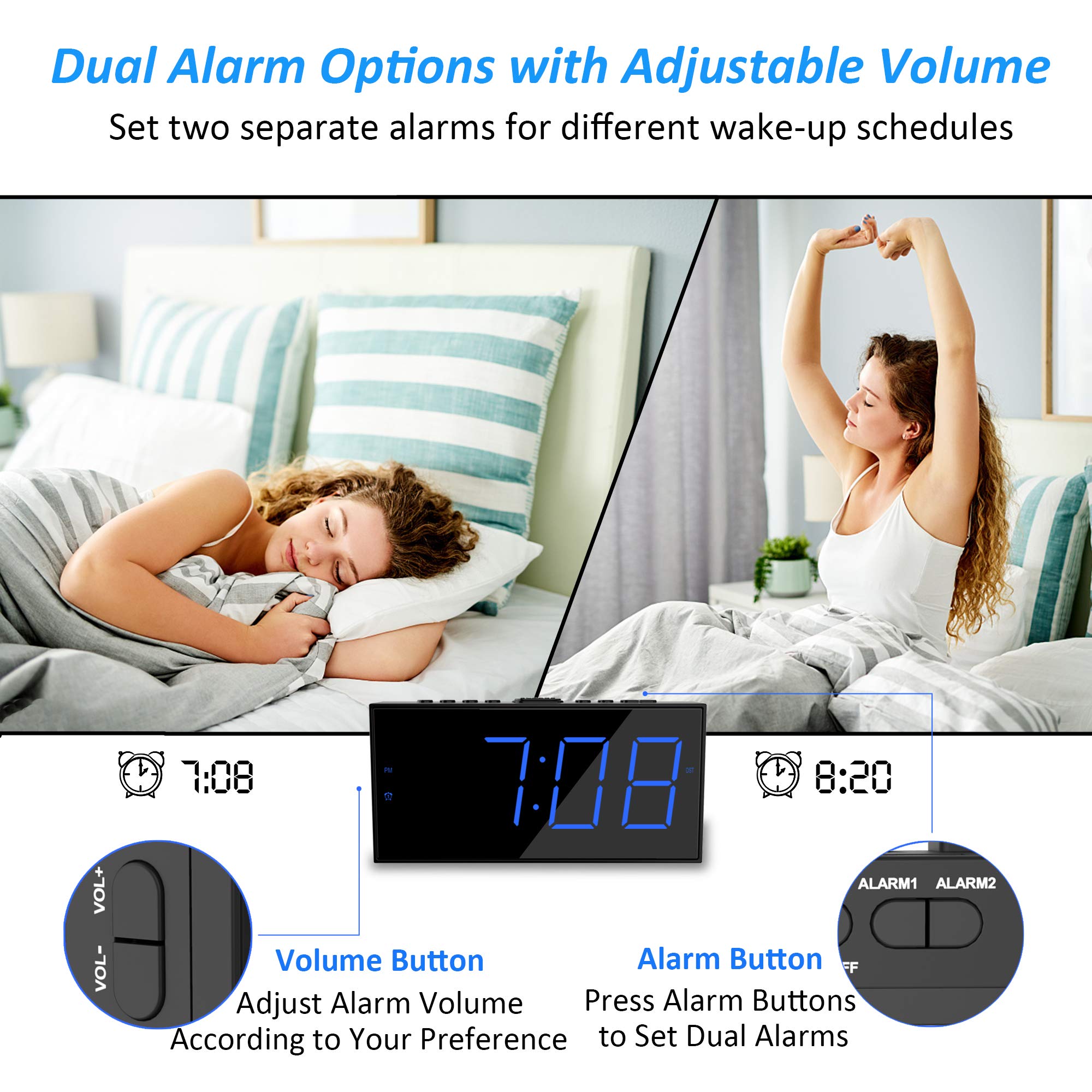 Foto 4 pulgar | Despertador Superfuerte Con Agitador De Cama, Despertador Vibratorio Para Personas Que Duermen Mucho - Venta Internac