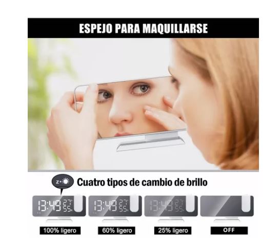 Foto 4 pulgar | Reloj Despertador Wünd Negro con Radio