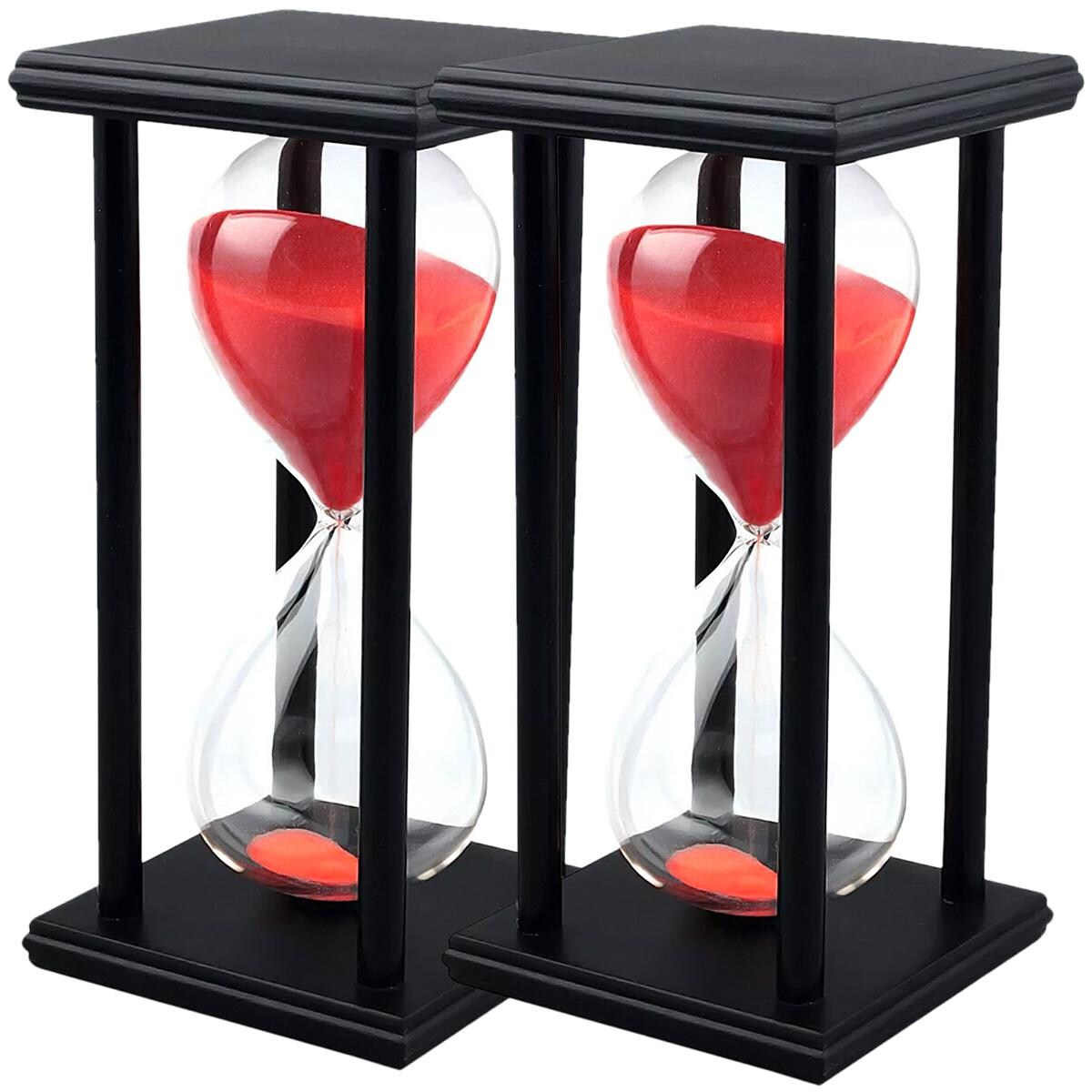 Temporizador de Arena Ventdepot Mxrde-005 2 Piezas Negro y Rojo $4,373