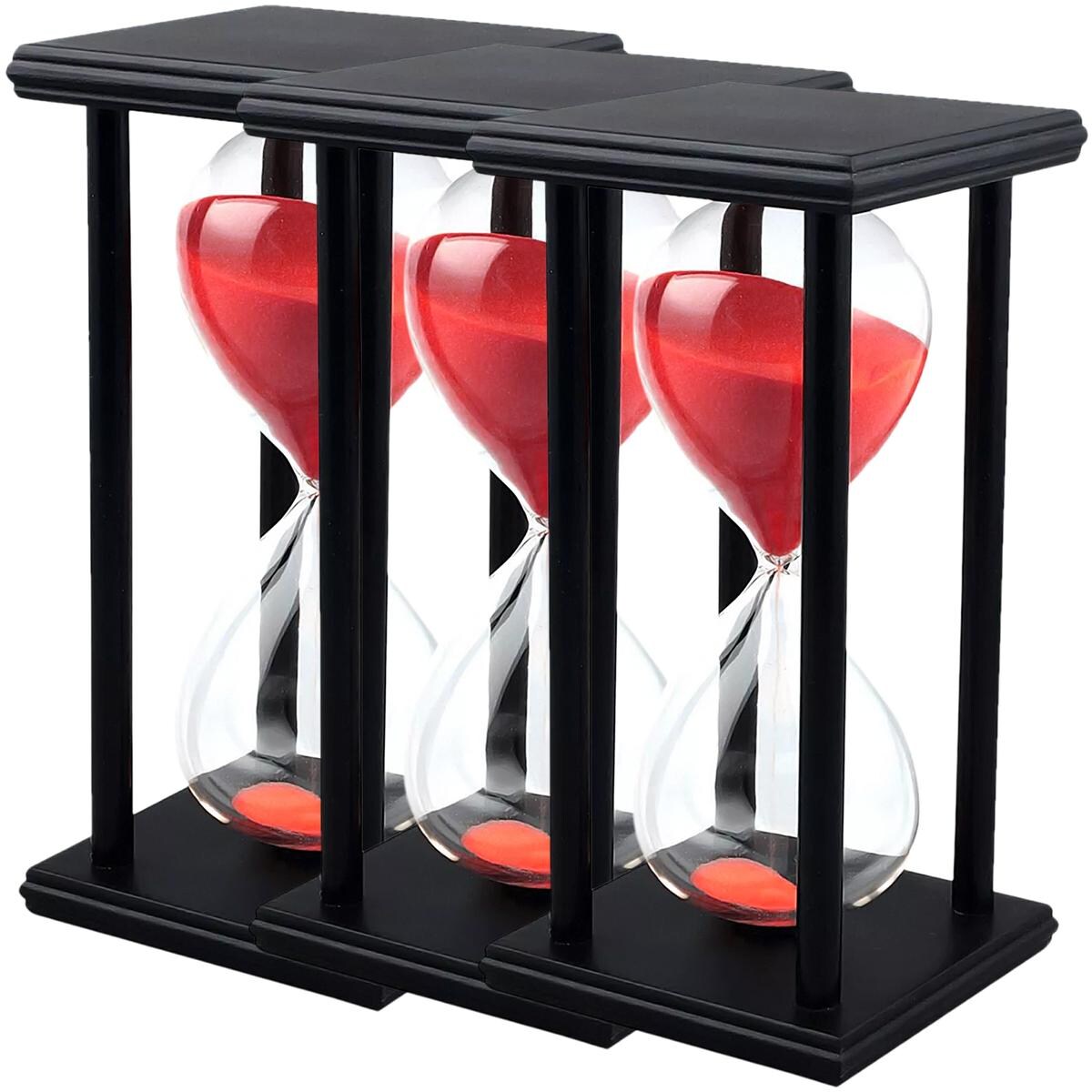 Temporizador de Arena Ventdepot Mxrde-003 3 Piezas Negro y Rojo $4,697