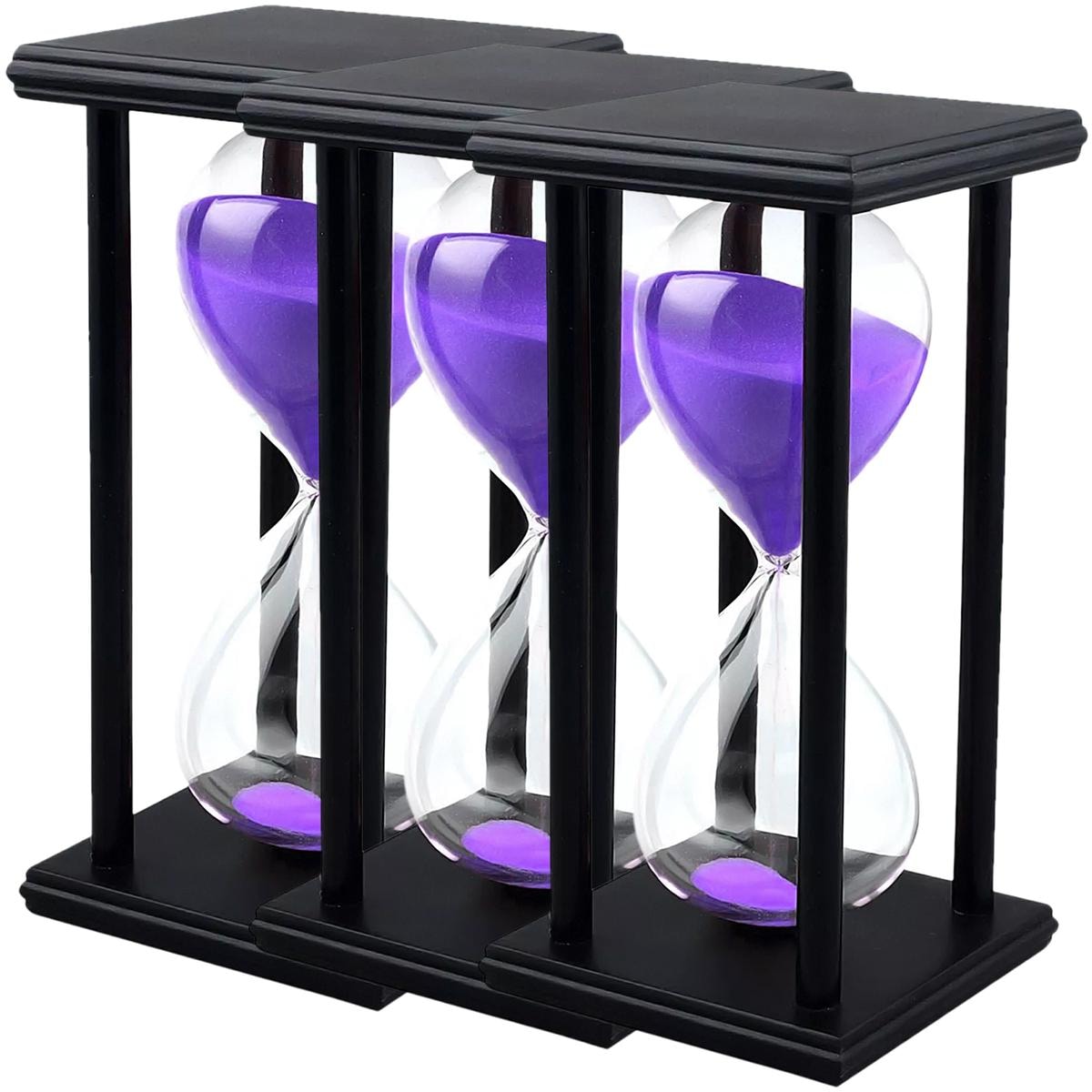 Temporizadores De Arena Clásicos Ventdepot Mxpun-006 3 Piezas Negro Y Morado $6,560