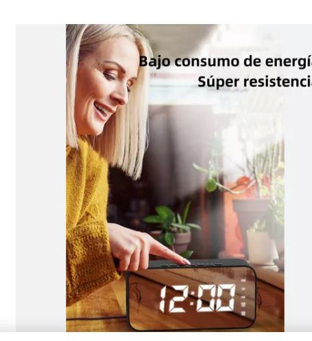 Foto 2 | Despertador Digital Con Altavoz Bluetooth