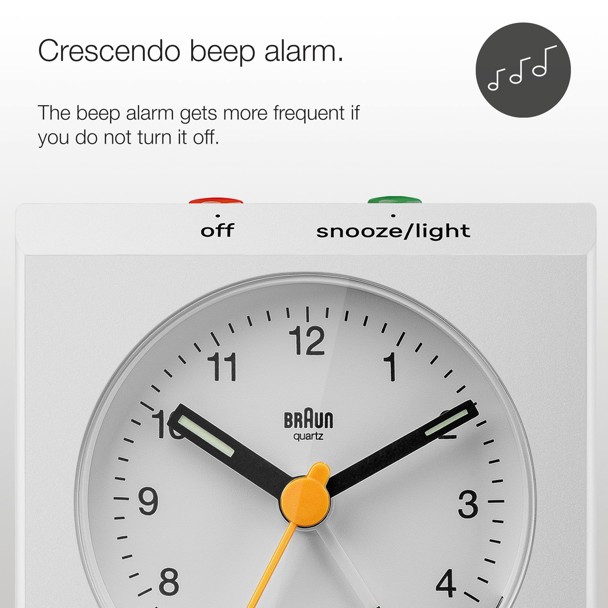 Foto 6 pulgar | Reloj Braun Bc05w Blanco con Alarma  Venta Internacional