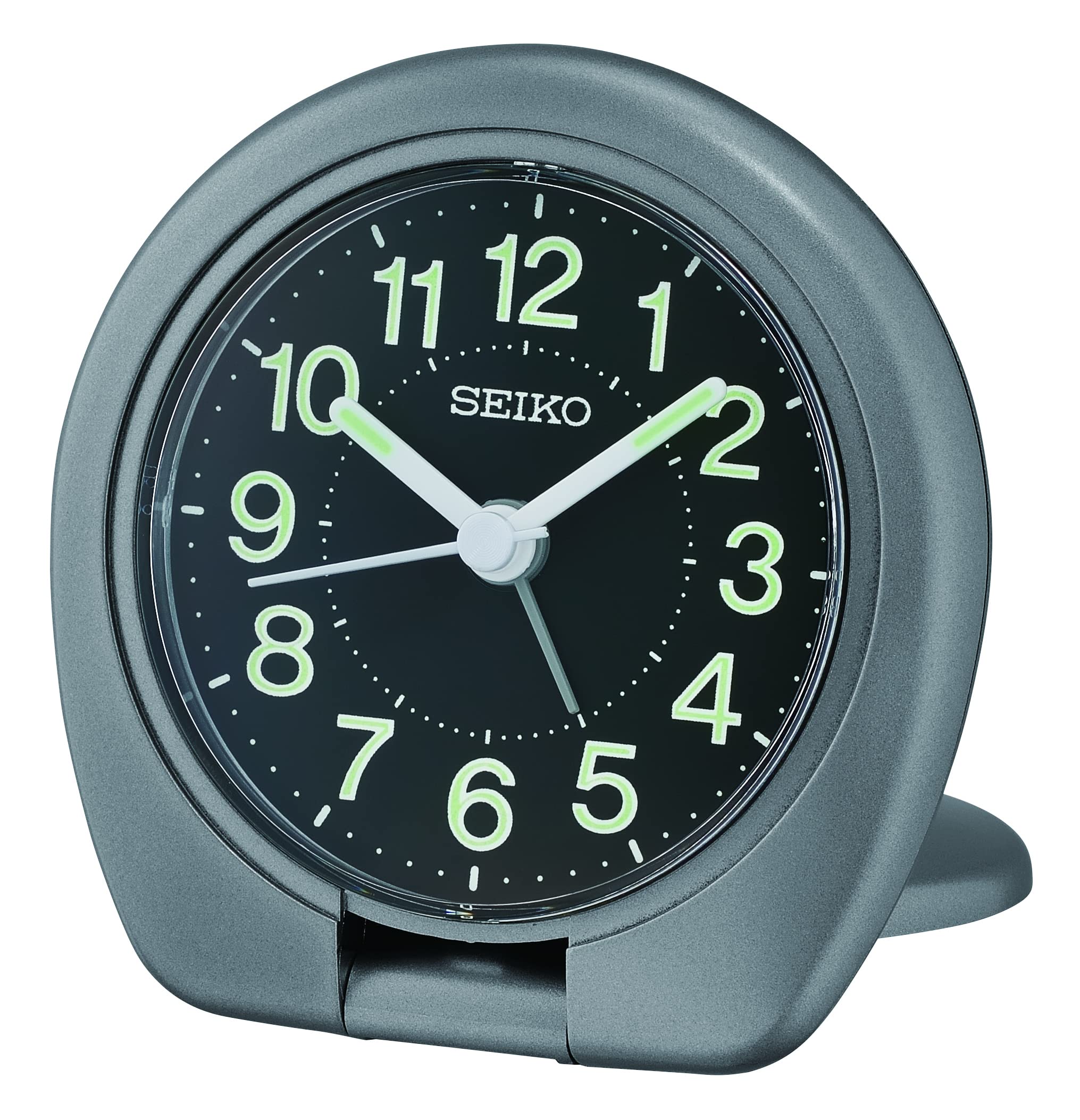 Reloj Despertador Seiko Sakai Travel Bedroom Metalizado Plateado Oscuro - Venta Internacional