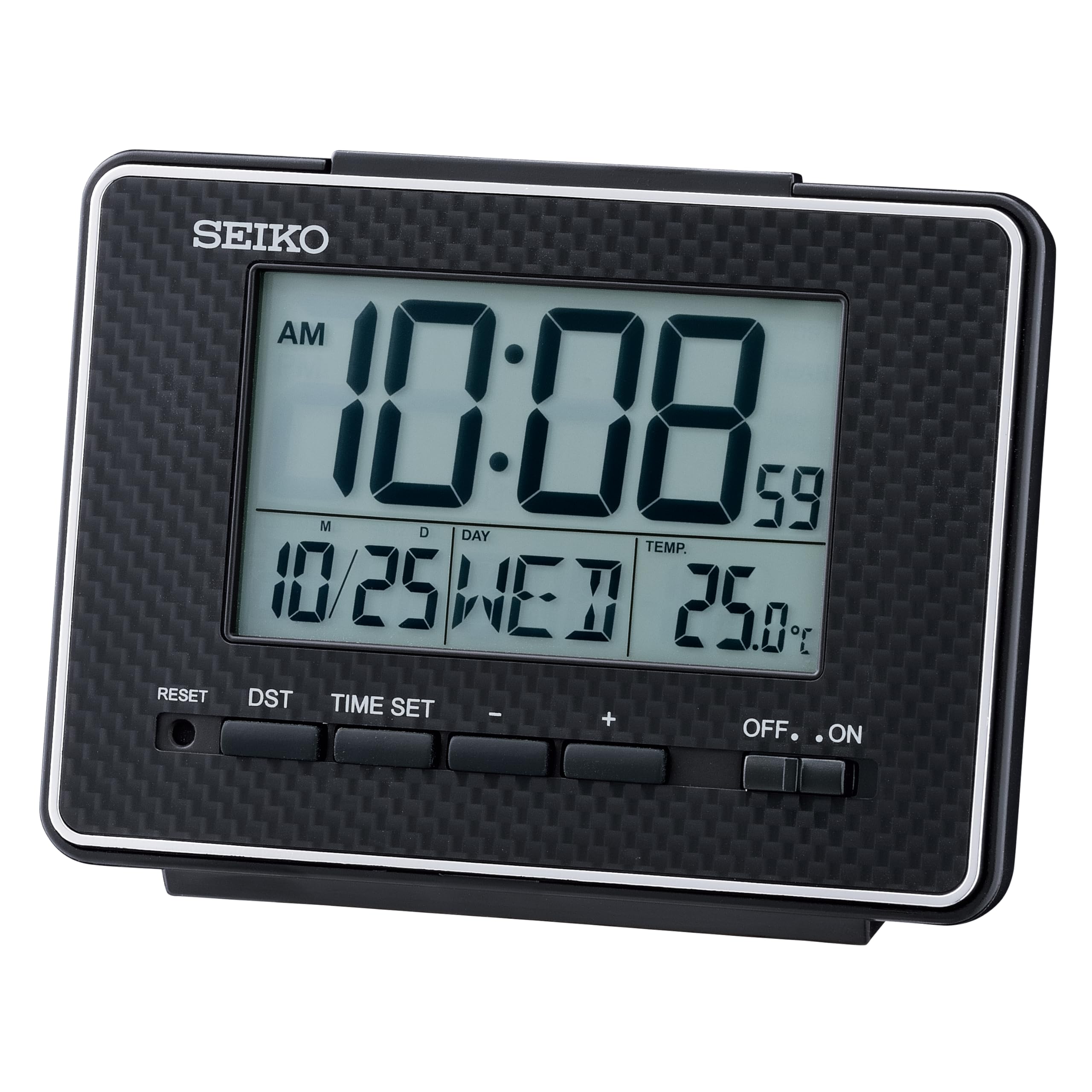 Despertador Seiko Easton Digital Everything Negro - Venta Internacional