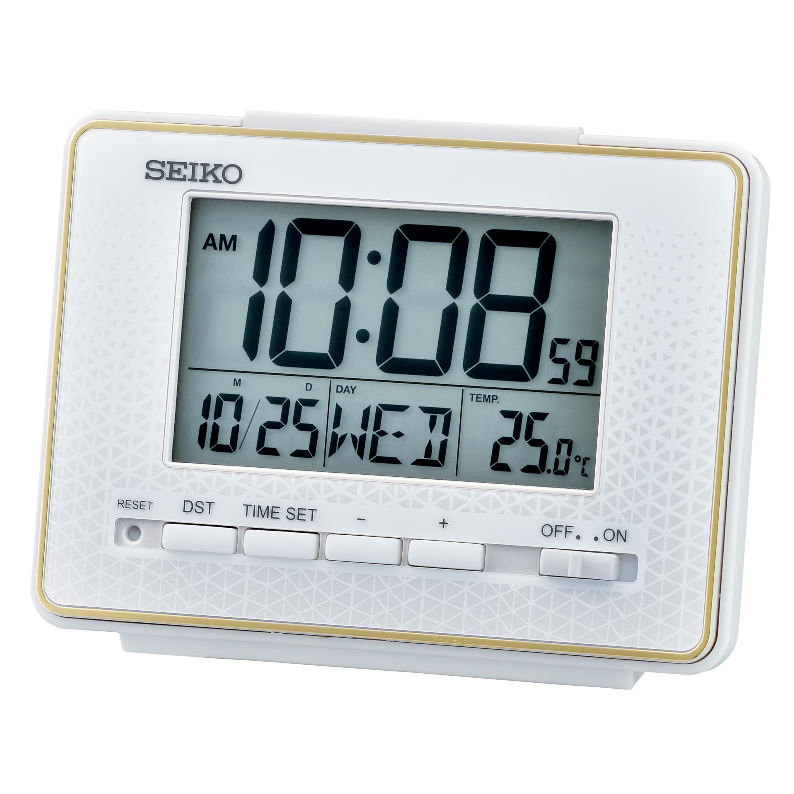 Reloj Despertador Seiko Easton Digital Everything Blanco - Venta Internacional