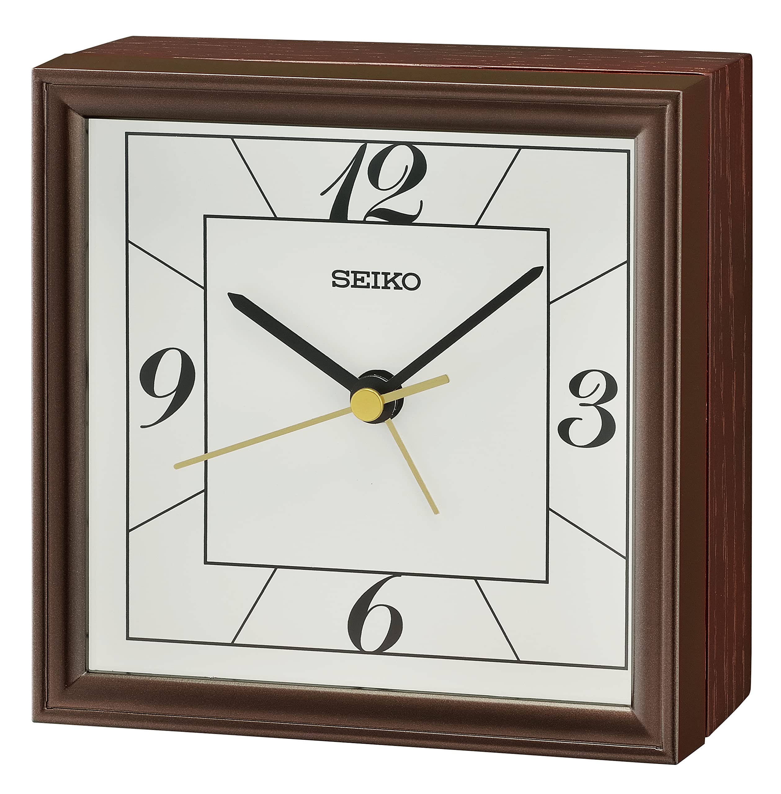 Despertador Seiko Seihokei para Dormitorio 10 Cm color Marrón Oscuro - Venta Internacional