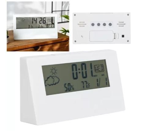 Foto 3 pulgar | Reloj Despertador Digital de Escritorio con Temperatura y Humedad Wünd