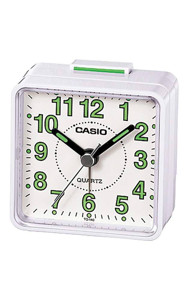 Reloj Despertador Casio Tq140-7 Tq140 Travelers Beeper Blanco - Venta Internacional.