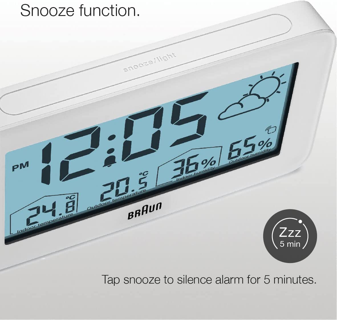 Foto 3 pulgar | Reloj Braun Digital Con Estación Meteorológica Para Interiores Y Exteriores - Venta Internacional.