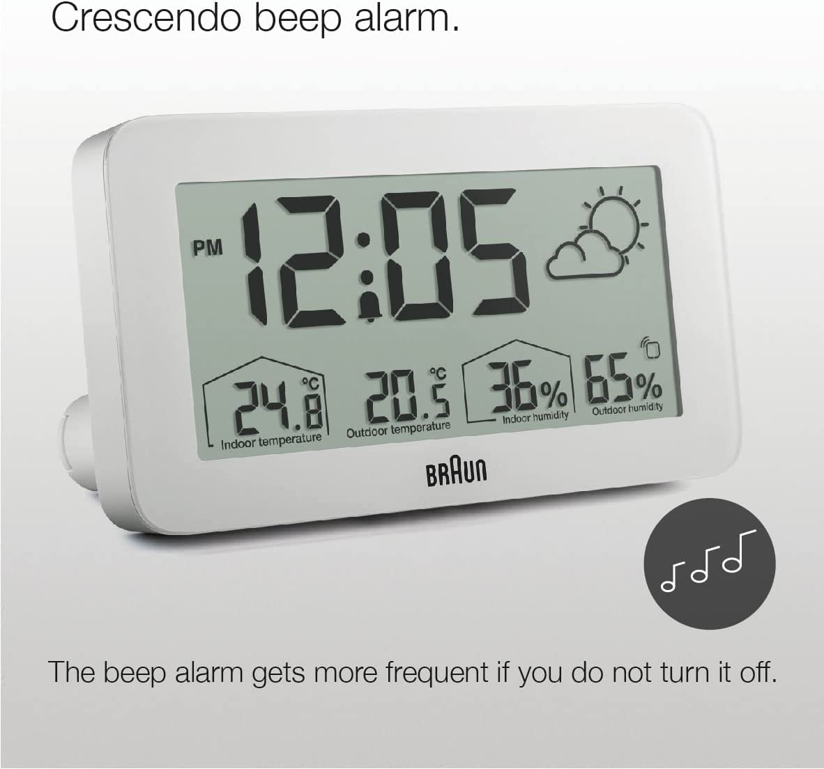 Foto 4 pulgar | Reloj Braun Digital Con Estación Meteorológica Para Interiores Y Exteriores - Venta Internacional.