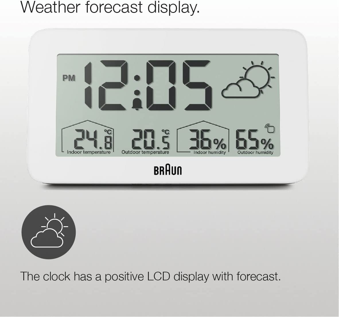 Foto 6 pulgar | Reloj Braun Digital Con Estación Meteorológica Para Interiores Y Exteriores - Venta Internacional.