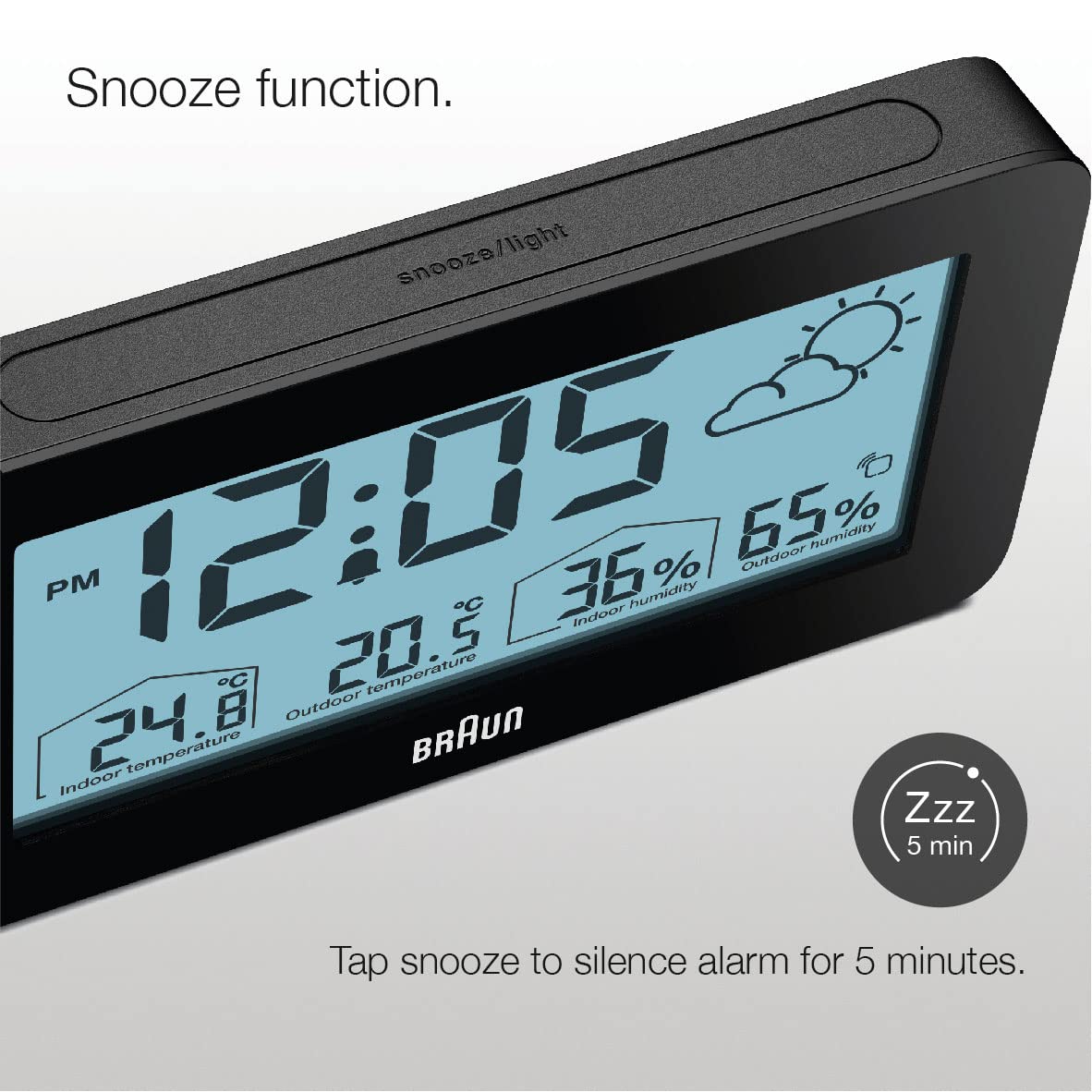 Foto 3 | Reloj Braun Digital Bc13bp Para Estación Meteorológica Con Temperatura Y Humedad - Venta Internacional.