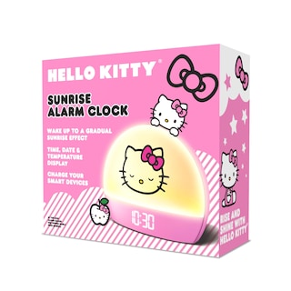 Foto 6 | Reloj Despertador Hello Kitty Sunrise Con Simulación De Carga Usb - Venta Internacional.