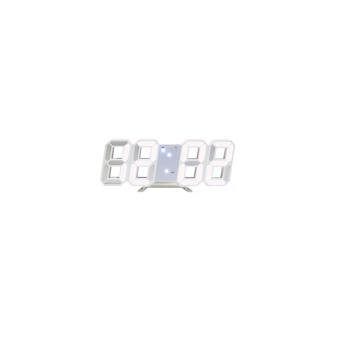 Foto 1 | Reloj De Pared De 3d Led Digital Alarma Usb Eo Safe Imports Esi-15575 Blanco