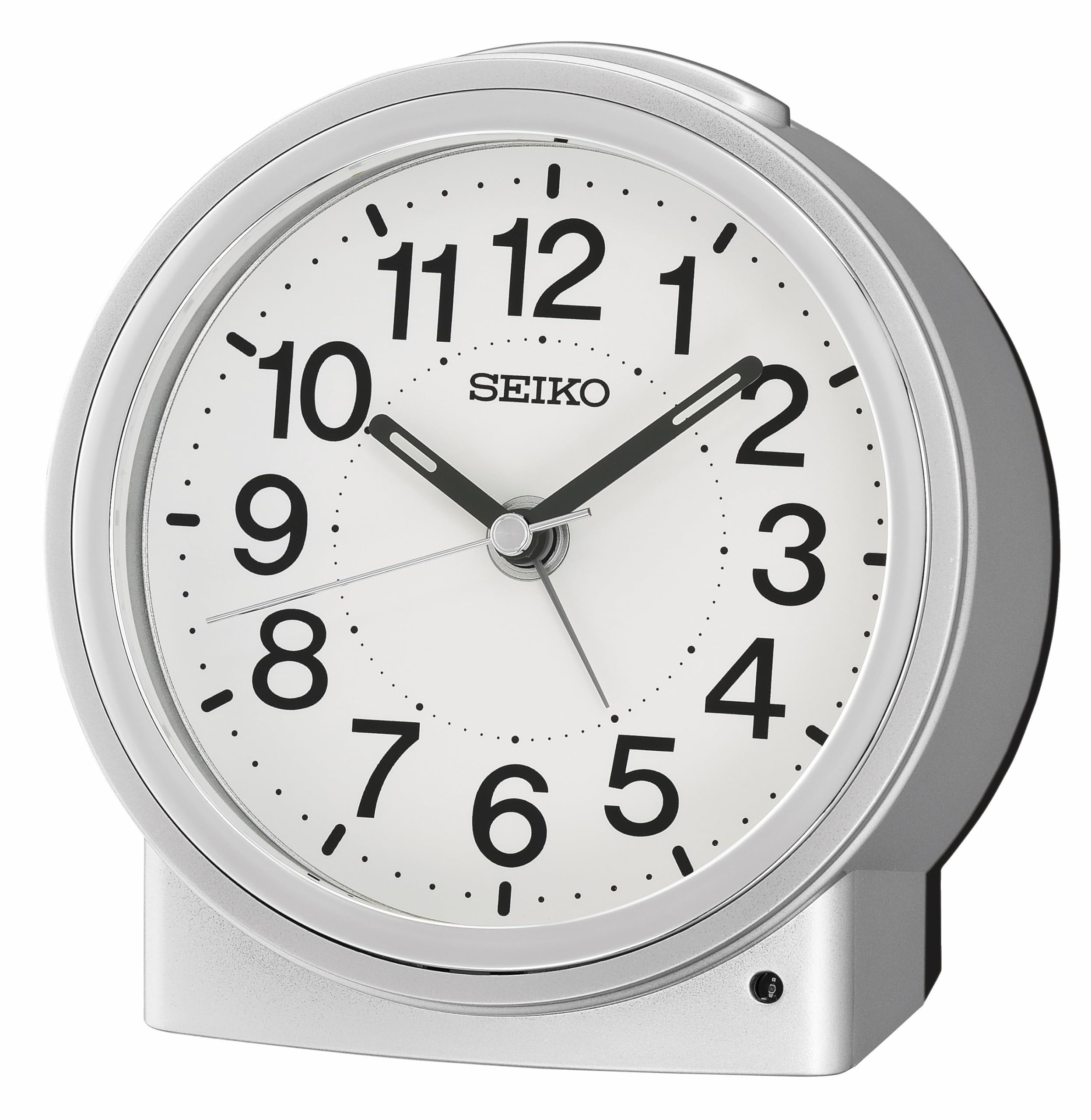 Despertador Seiko Sussex Ii Que No Hace Tictac Con Luz Plateada - Venta Internacional.