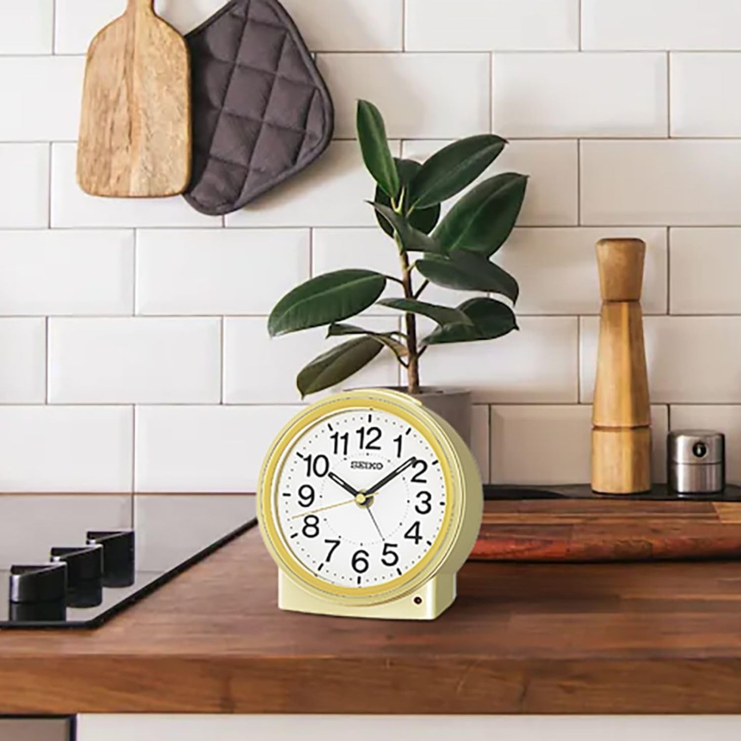 Foto 4 | Despertador Seiko Sussex Ii, Dorado, Que No Hace Tictac, Para Dormitorio - Venta Internacional.