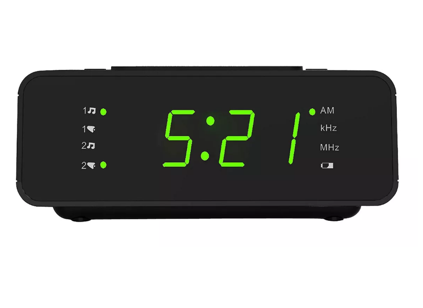 Radio Reloj Despertador Digital iTOMA Negro