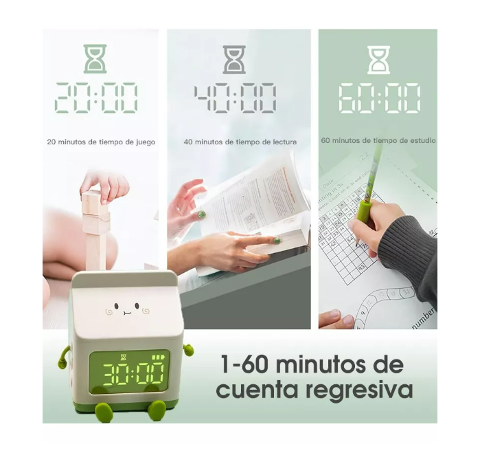 Foto 4 | Reloj Despertador Digital Con Temporizador Y Alarmas Wünd