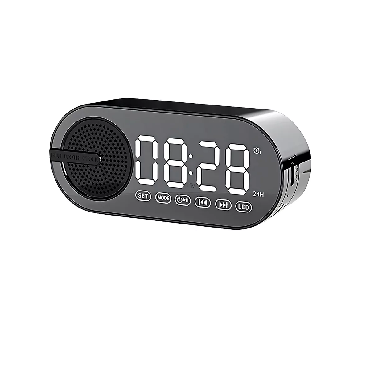 Reloj Digital Despertador Led con Bocina Bluetooth y Radio Eo Safe Imports Esi-17861 Negro