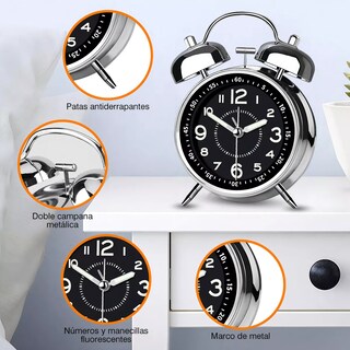 Foto 2 | Reloj De Mesa Analógico Eo Safe Imports Esi-18176 Multicolor