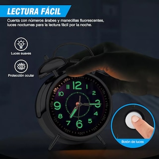 Foto 3 | Reloj De Mesa Analógico Eo Safe Imports Esi-18176 Multicolor
